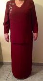 Vestido longo, manga comprida